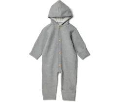 Baby-Walkoverall mit Merinowolle, grau
