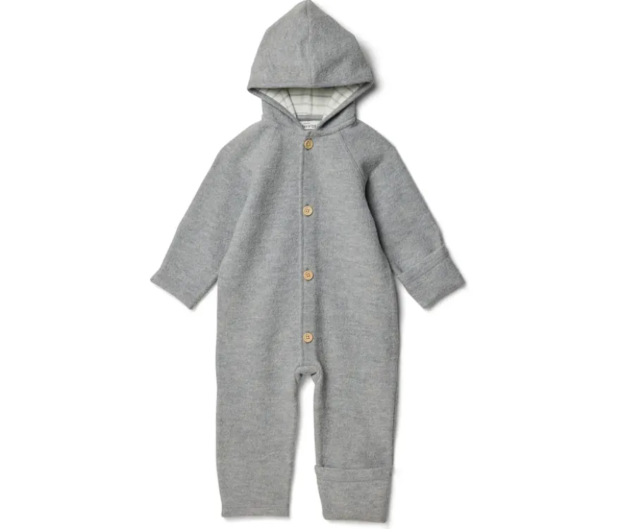 Baby-Walkoverall mit Merinowolle, grau