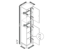 Bad-Hochschrank »Eklund«, weiß