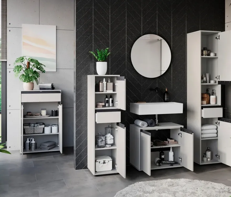 Badschrank »Lemont«, steingrau