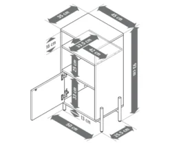 Badschrank mit Holzfurnier