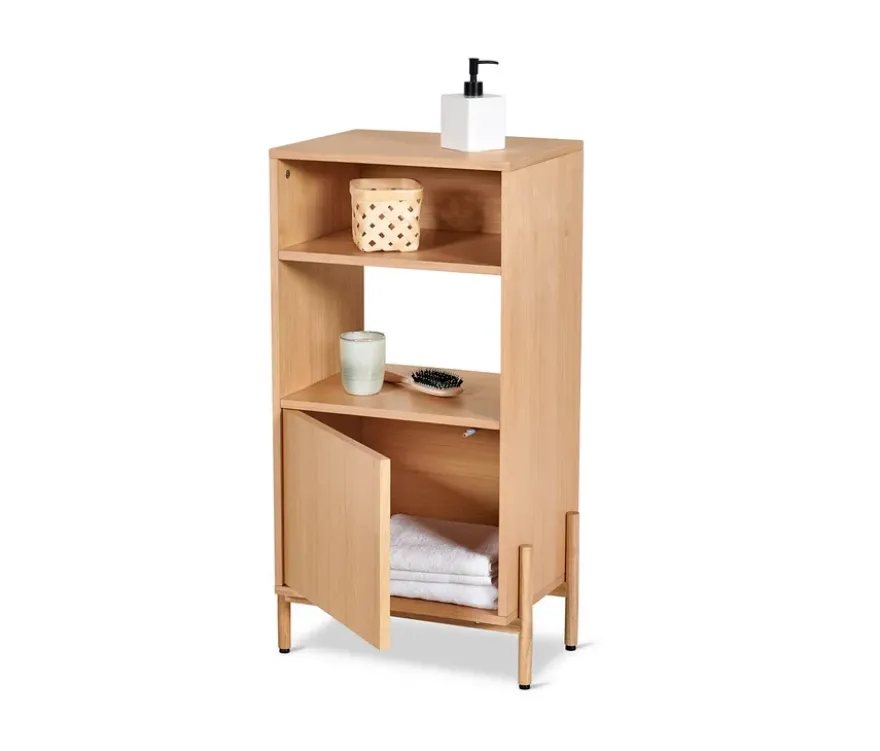 Badschrank mit Holzfurnier