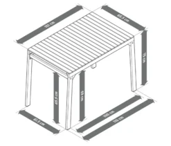 Balkon-Set mit Textilgeflecht