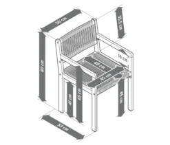 Balkon-Set mit Textilgeflecht