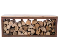 Bank inkl. Holzlager »TYR«, 117 cm
