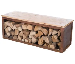 Bank inkl. Holzlager »TYR«, 117 cm