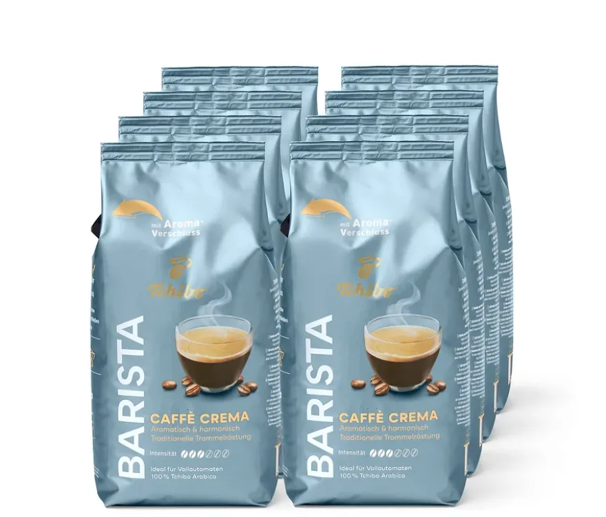 BARISTA Caffè Crema - 8 x 1 kg Ganze Bohne