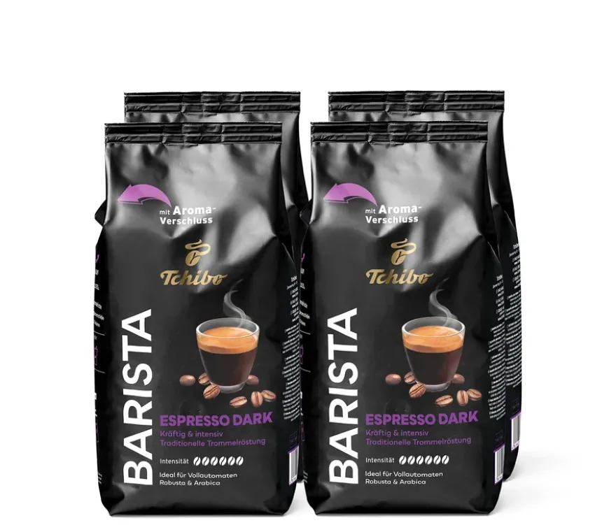 BARISTA Espresso Dark - 4 x 1 kg Ganze Bohne