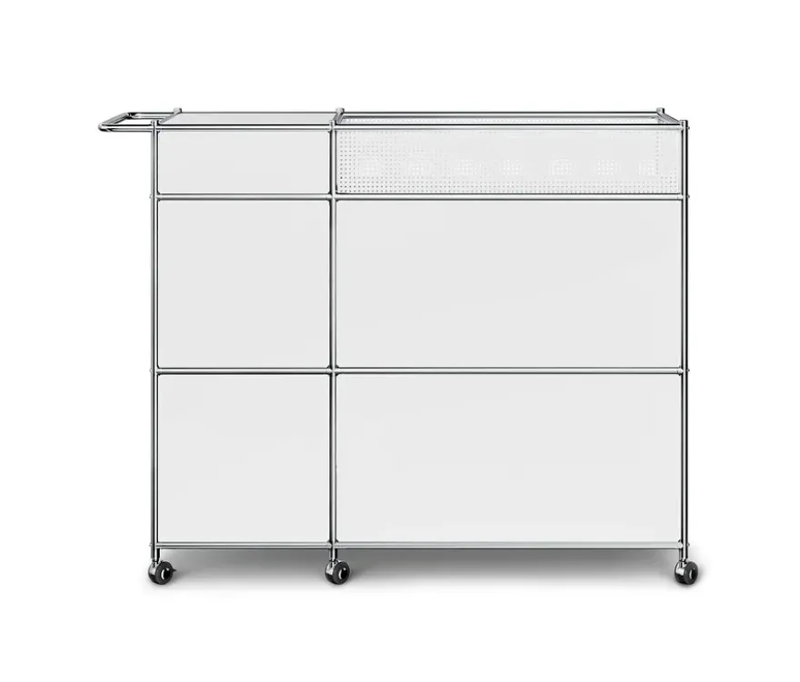 Barwagen Metall »CN3« mit Klappenfach, weiß