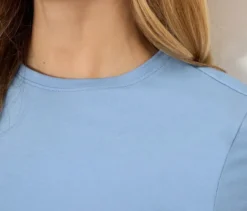 Basic Halbarmshirt, hellblau