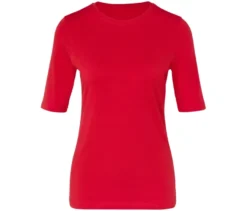 Basic Halbarmshirt, rot