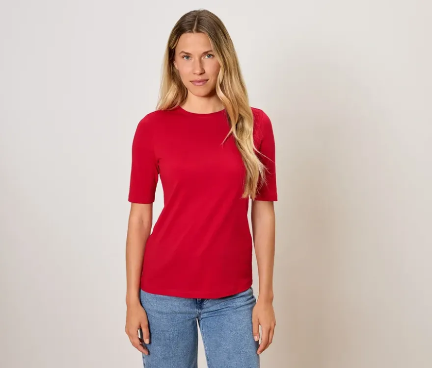 Basic Halbarmshirt, rot