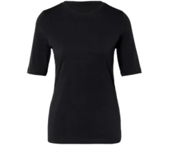 Basic Halbarmshirt, schwarz