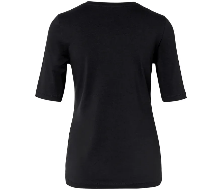 Basic Halbarmshirt, schwarz