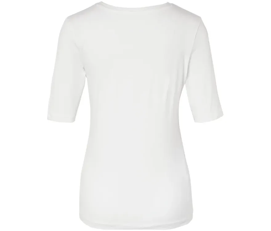 Basic Halbarmshirt, weiß