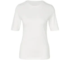 Basic Halbarmshirt, weiß