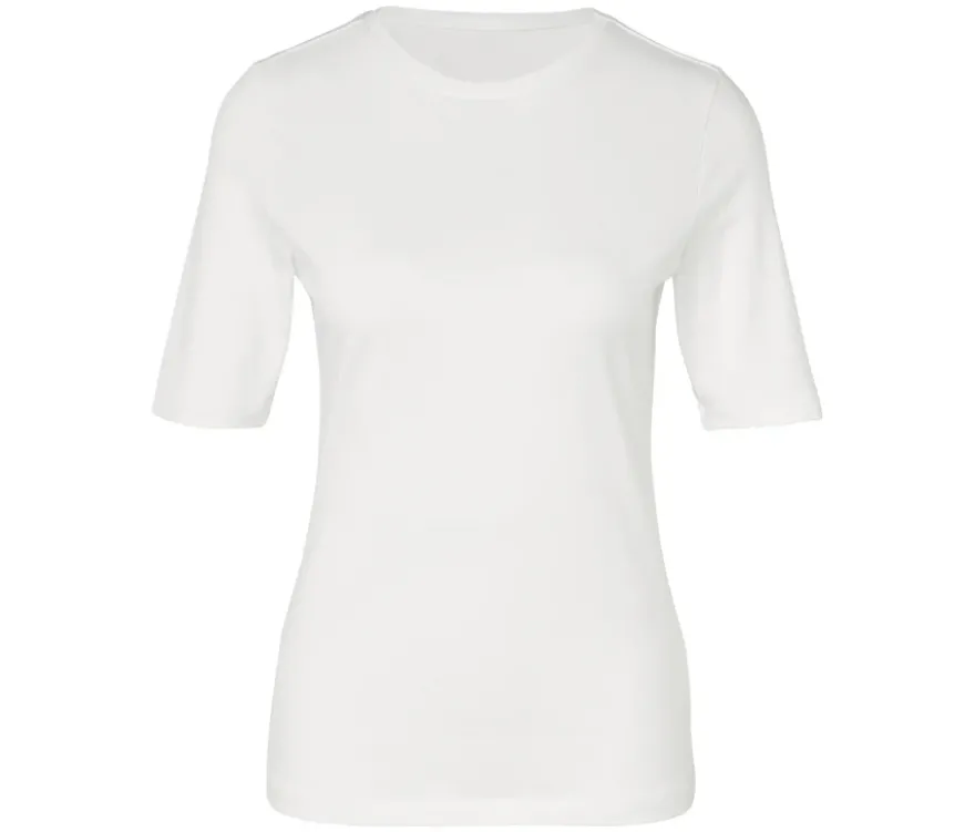 Basic Halbarmshirt, weiß