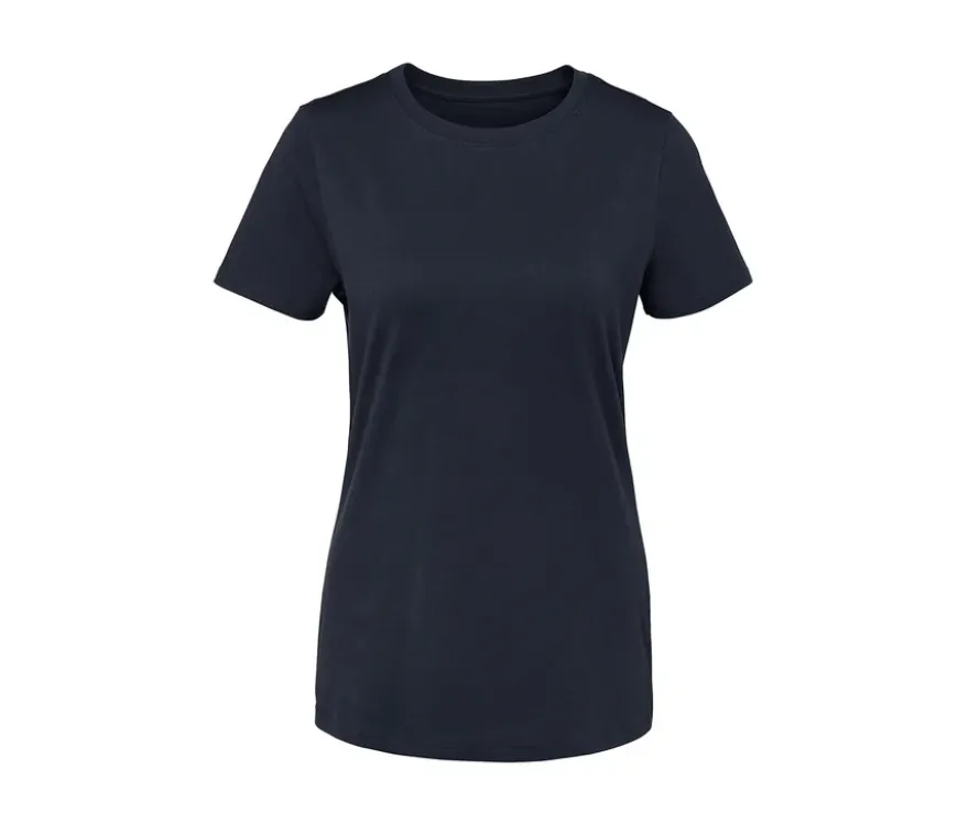 Basic T-Shirt, dunkelblau
