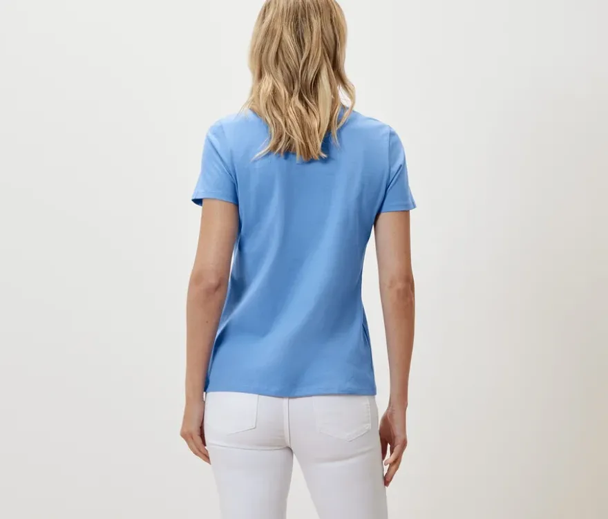 Basic T-Shirt, hellblau