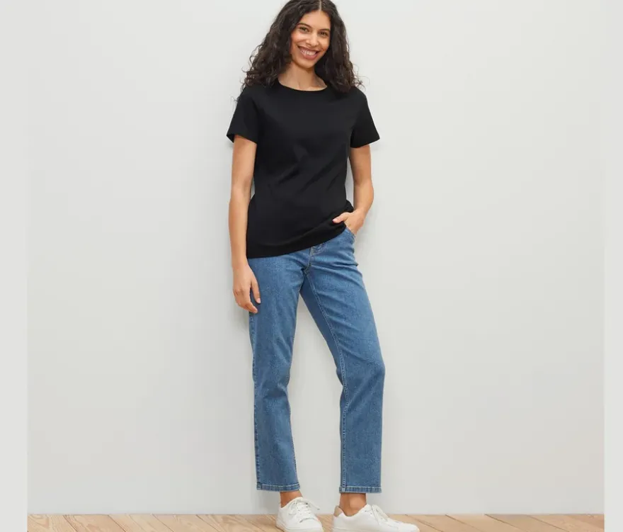 Basic T-Shirt, schwarz
