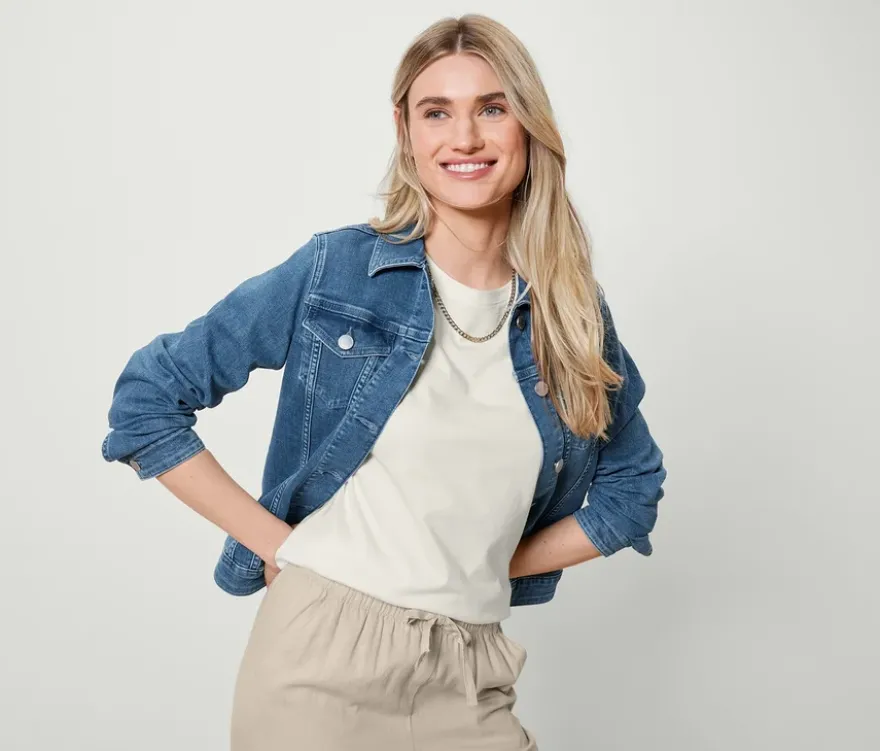 Basic T-Shirt, weiß