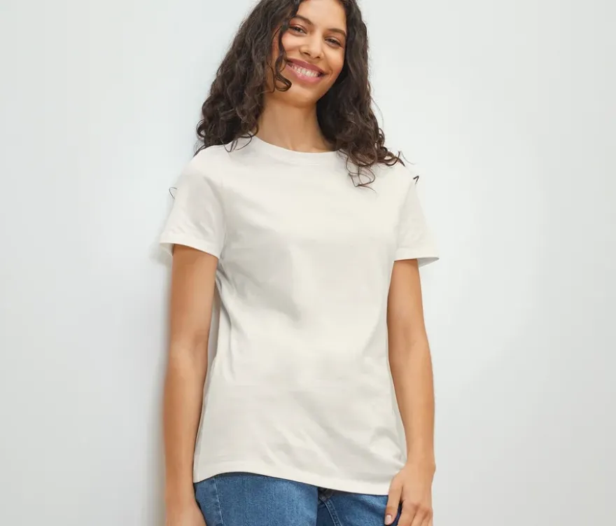 Basic T-Shirt, weiß