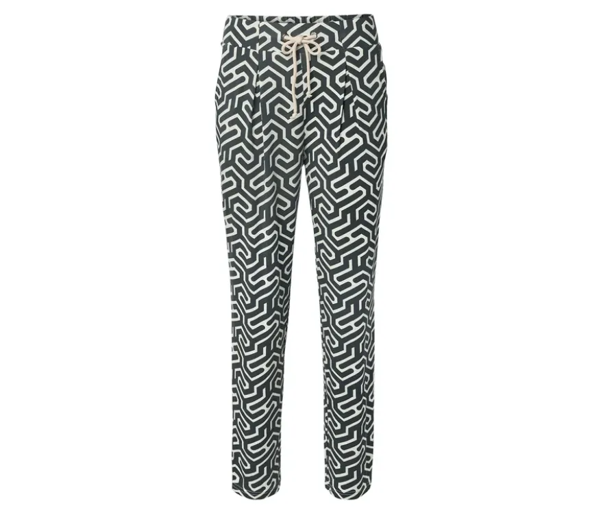 Bedruckte Jerseyhose, grün