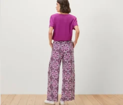 Bedruckte Palazzohose, berry