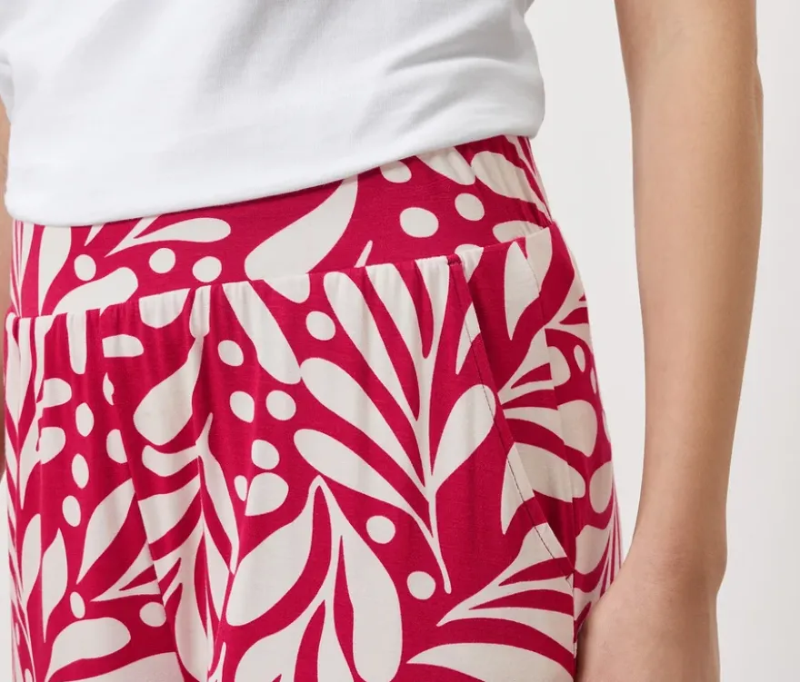 Bedruckte Palazzohose, pink