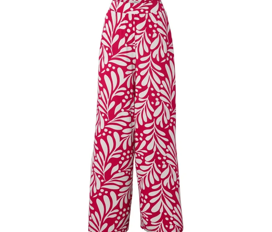 Bedruckte Palazzohose, pink