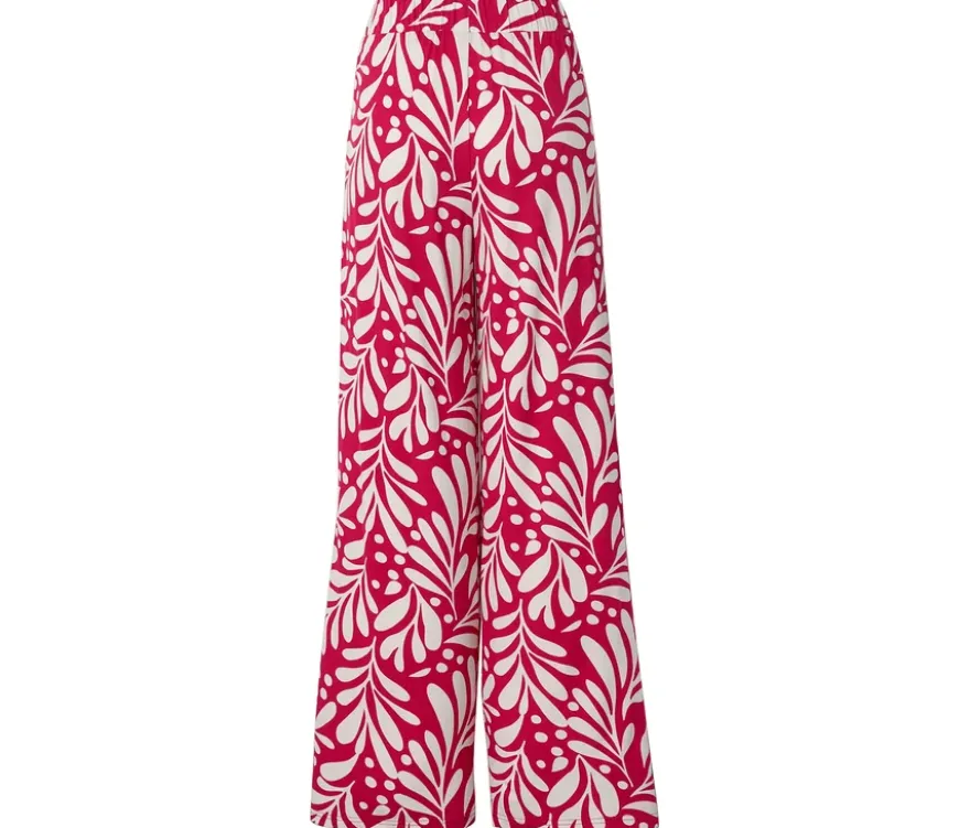 Bedruckte Palazzohose, pink