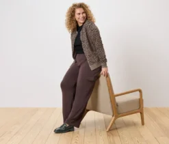 Bedruckter Feinstrick-Cardigan