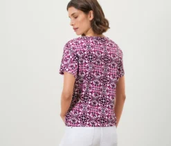 Bedrucktes Blusenshirt, berry