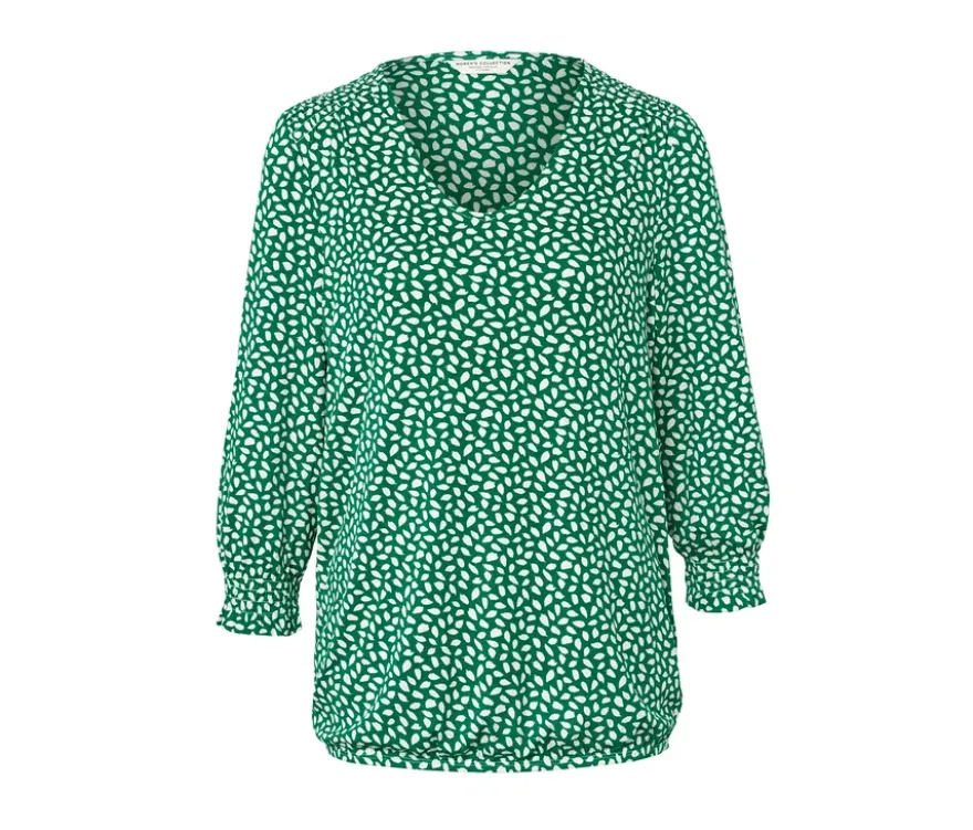Bedrucktes Blusenshirt, grün