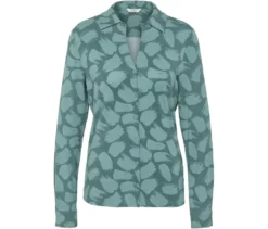 Bedrucktes Blusenshirt mit Knopfleiste