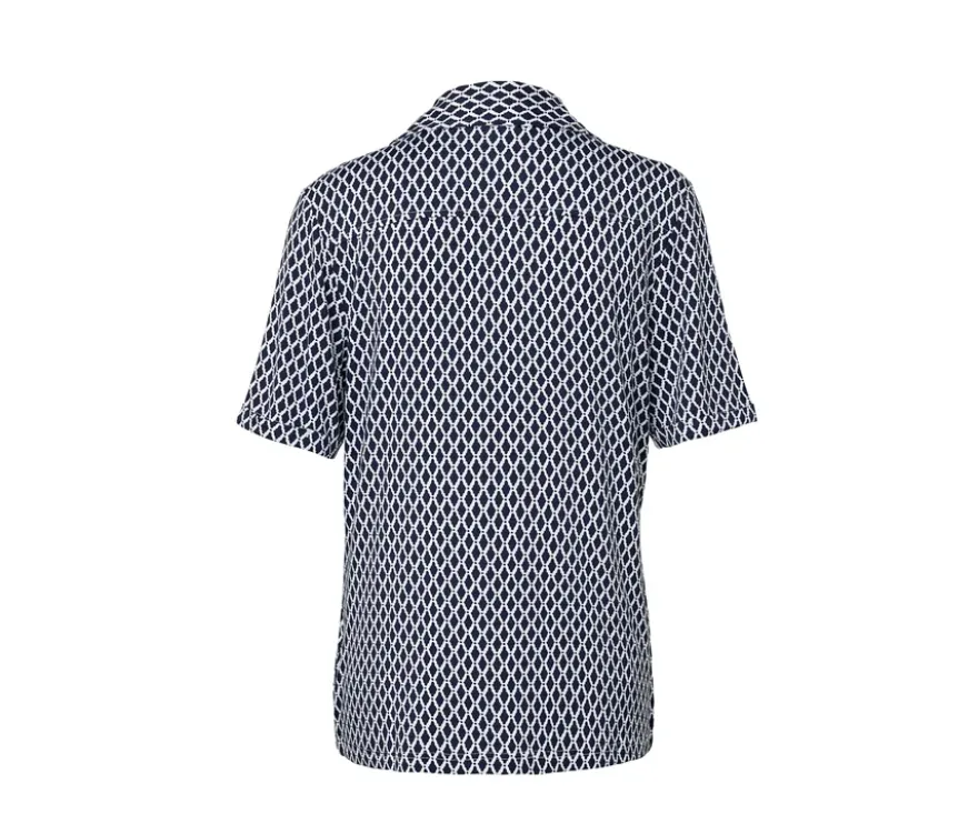 Bedrucktes Blusenshirt mit Knopfleiste