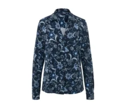 Bedrucktes Blusenshirt mit Knopfleiste