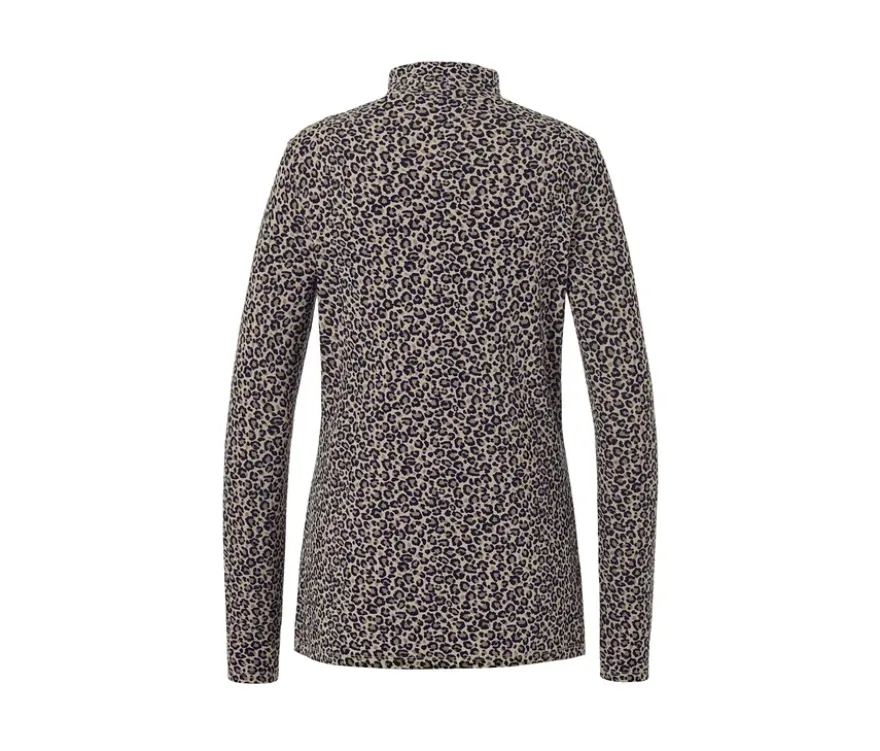 Bedrucktes Blusenshirt mit Stehkragen