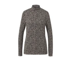 Bedrucktes Blusenshirt mit Stehkragen