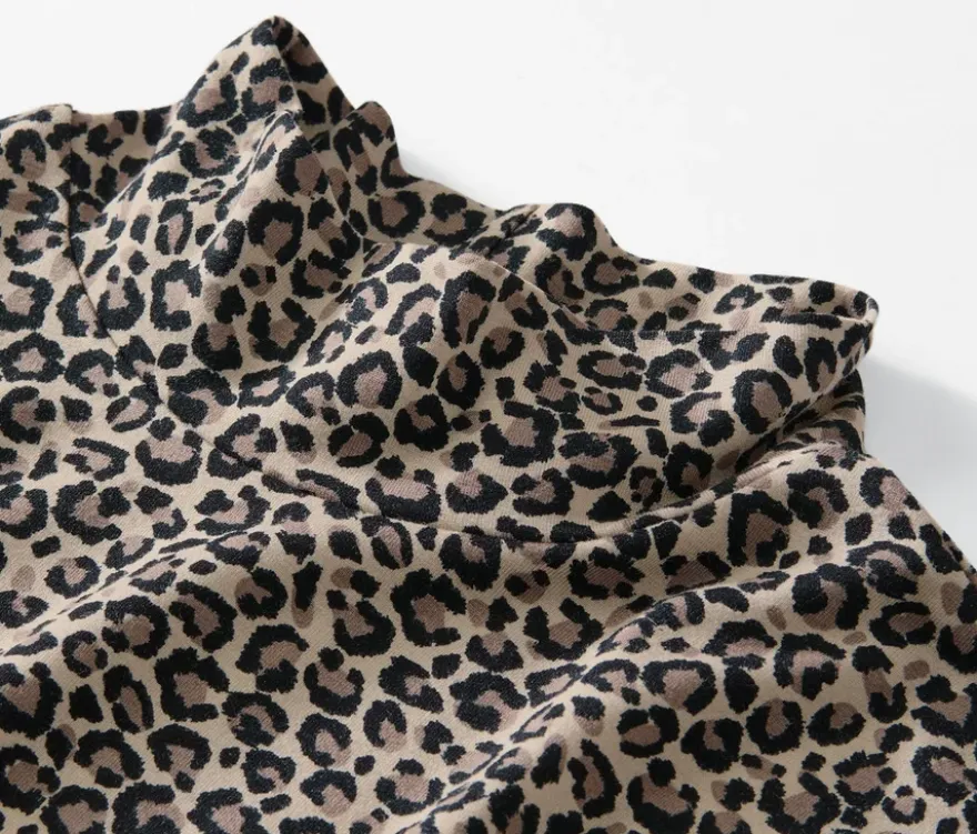 Bedrucktes Blusenshirt mit Stehkragen
