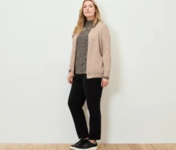 Bedrucktes Blusenshirt mit Stehkragen