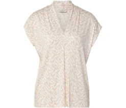 Bedrucktes Blusenshirt mit V-Ausschnitt