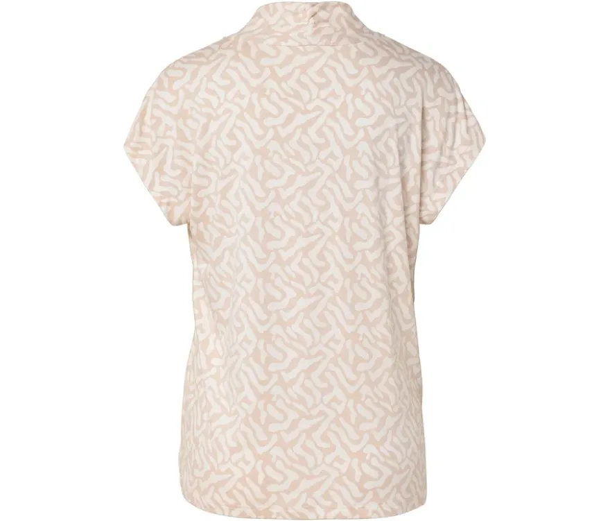 Bedrucktes Blusenshirt mit V-Ausschnitt