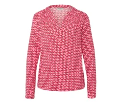 Bedrucktes Blusenshirt, rot