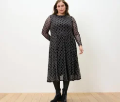 Bedrucktes Mesh-Kleid
