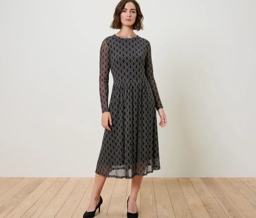 Bedrucktes Mesh-Kleid