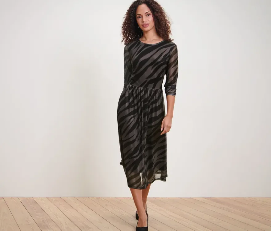 Bedrucktes Mesh-Kleid