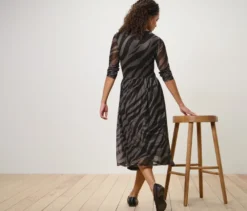 Bedrucktes Mesh-Kleid