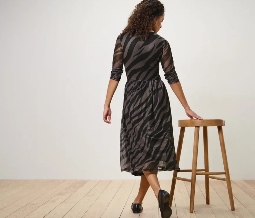 Bedrucktes Mesh-Kleid