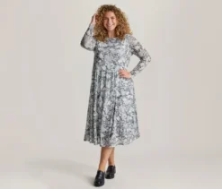Bedrucktes Mesh-Kleid